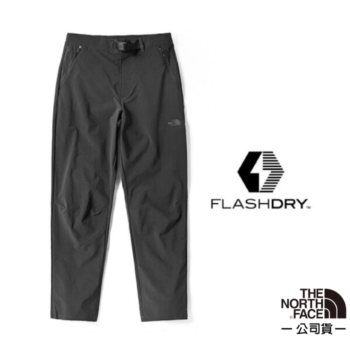 【美國 The North Face】男款 4向彈性_FlashDry閃電快乾快排長褲 46L1-JK3 黑色 N