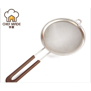 ⭐發票*臺灣出貨 chefmade 學廚 304不鏽鋼手持粉篩 網篩 麵粉篩 濾網 糖粉篩 漏勺 手持麵粉篩 烘焙用品