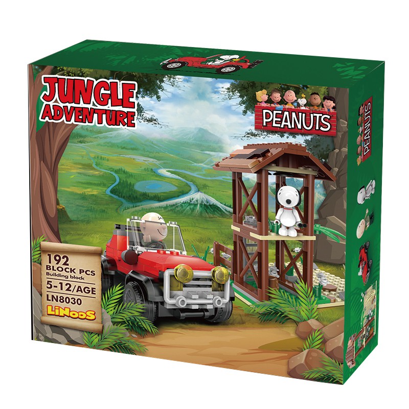 BanBao邦寶積木 8030史努比叢林系列-叢林探險家 玩具反斗城