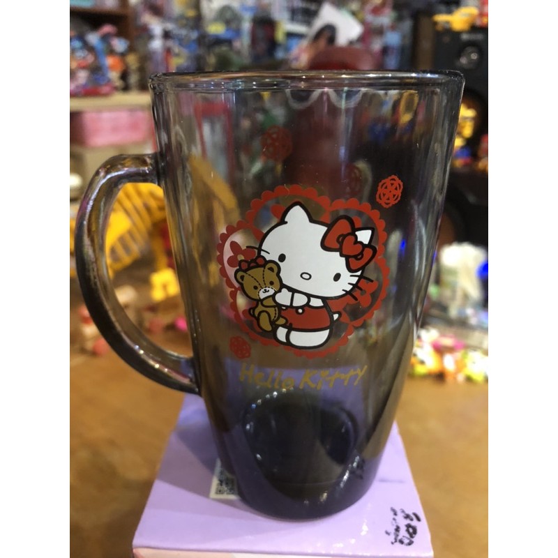 全新絕版老物出售 三麗鷗 正版授權 7-11 x Hello Kitty 40週年 限量版玻璃馬克杯