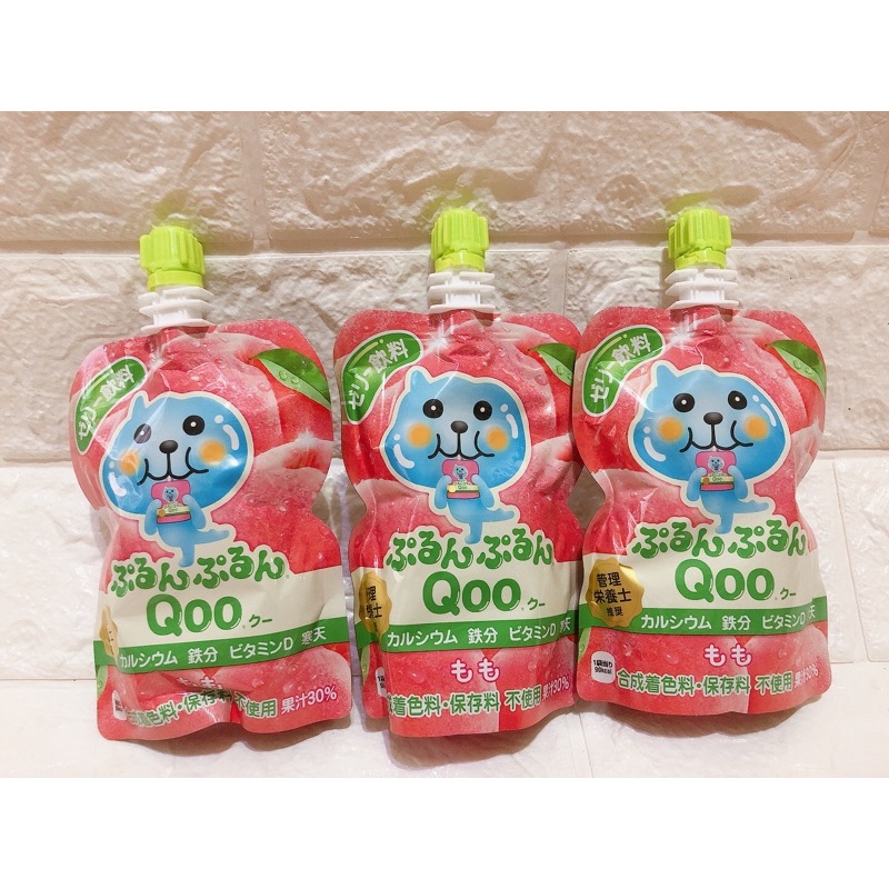 「現貨特價」日本 Qoo 吸果凍 果凍飲 果汁凍飲 125g 葡萄 蘋果 蜜柑 水蜜桃 白葡萄