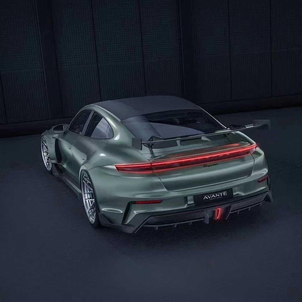 【M.GARAGE】Porsche Taycan Avante 碳纖維 尾翼 大尾翼 戰鬥尾翼 改裝 套件