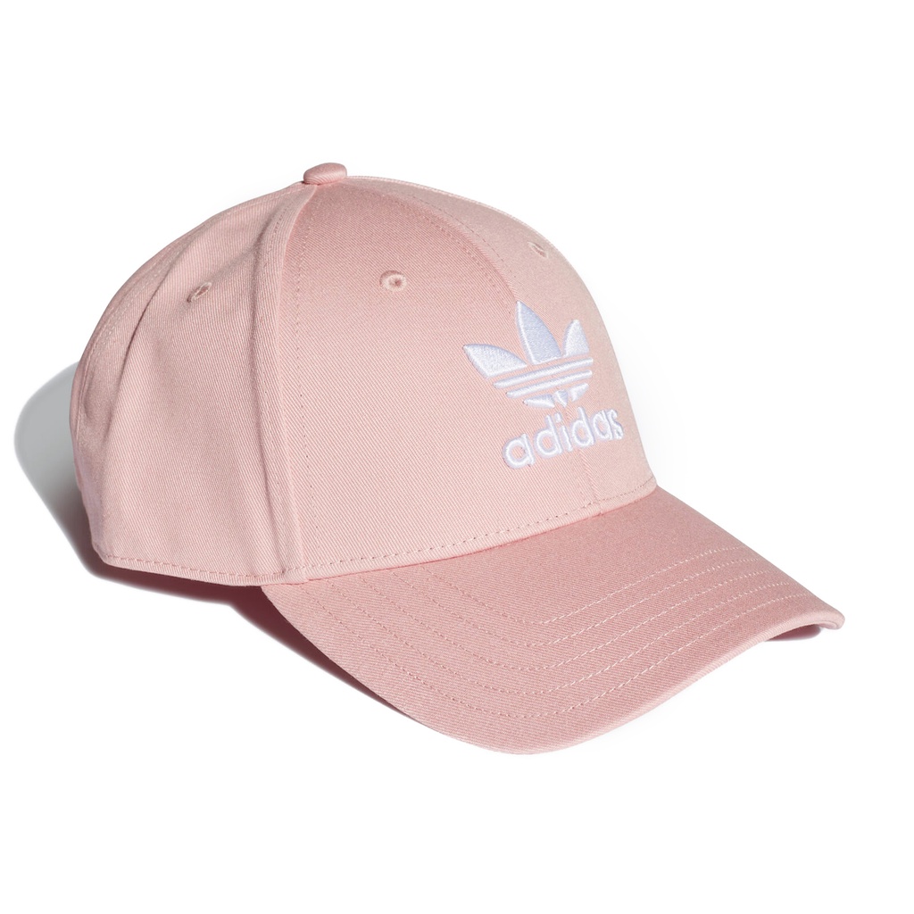 adidas 帽子 Trefoil Baseball Cap 粉 白 男女款 老帽 三葉草 EK2994 【ACS】