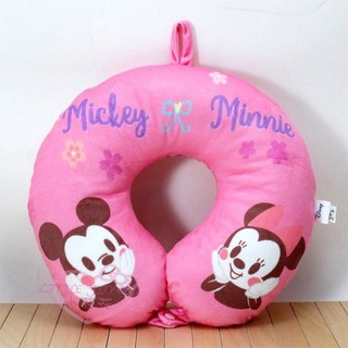 ♥小公主日本精品♥迪士尼米奇Mickey米妮Minnie粉色櫻花季U型頸枕午休枕午安枕上學辦公室必備 12348206