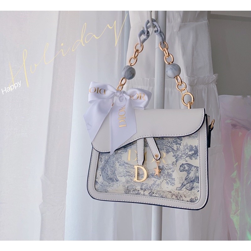 Dior馬鞍包✨紙袋包 -現貨白