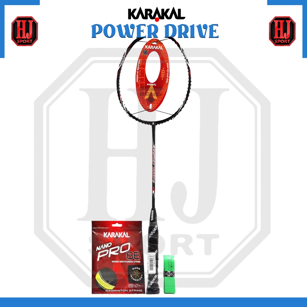 原裝 Karakal Power Drive 球拍獎勵羽毛球 T 恤線