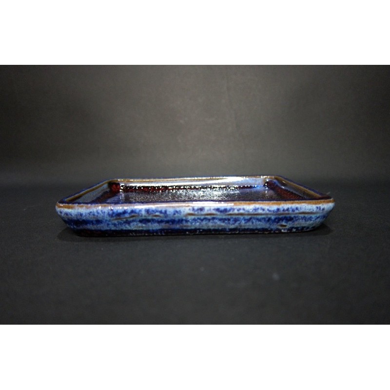 日本昭和時期海鼠釉四方壺承收藏品老件 品項良好長約12 7cm寬約9 2cm 茶盤 蝦皮購物