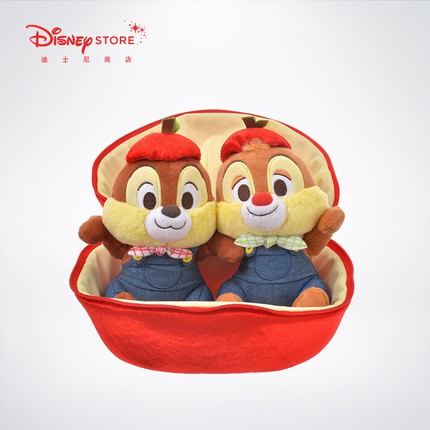 (現貨)[Disney] 上海迪士尼 奇奇蒂蒂 紅蘋果造型 鑰匙圈 毛絨 娃娃 玩偶 公仔 禮物