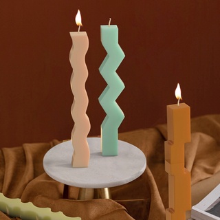 Sa 小尺寸 3D 波浪棒蠟燭矽膠模具,用於 DIY 裝飾製作肥皂蠟燭蠟筆熔體樹脂聚合物粘土