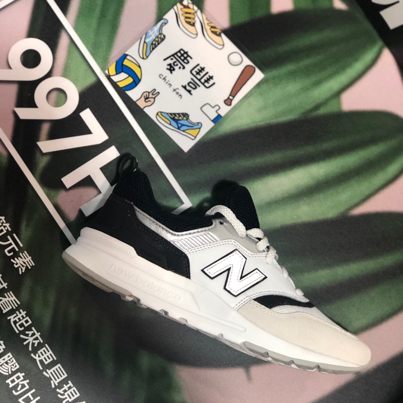 大罐體育 new balance 997H 黑 白 皮革 女 休閒鞋 反光 復古鞋 百搭 CW997HEB