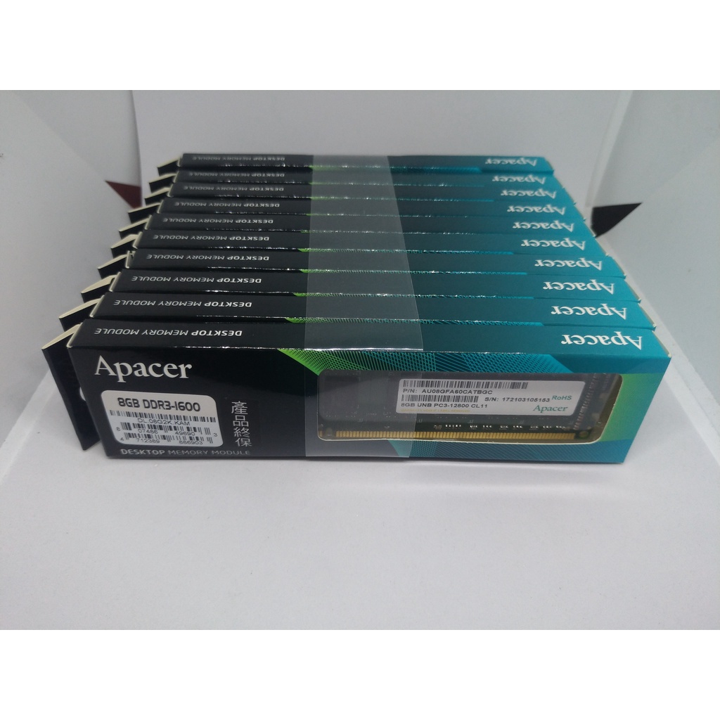 【破盤周邊】APACER 宇瞻 8GB DDR3 1600 桌機用記憶體 終生保固   全新未拆封