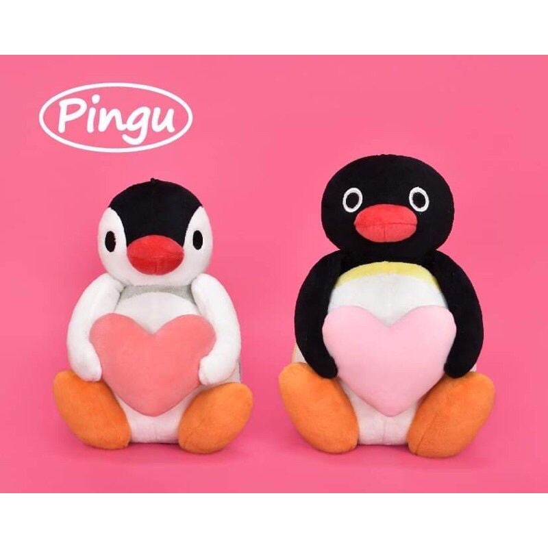 pingu 6吋 企鵝🐧 企鵝家族 pinga 抱愛心 坐姿款 娃娃 玩偶 聖誕禮物 交換禮物 生日禮物