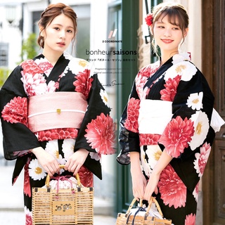 日本和服浴衣女 傳統款式 變織棉 日本旅拍寫真和服浴衣