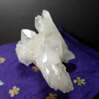 《秀晶石-03》天然白水晶簇 原礦 淨化 消磁（寬約6.5公分）