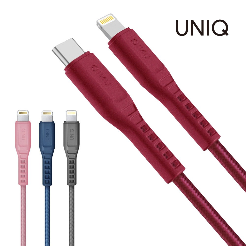 【UNIQ】MFI認證傳輸線(1.2M/Flex/PD快充)｜iPhone USB-C to Lightning 快充線