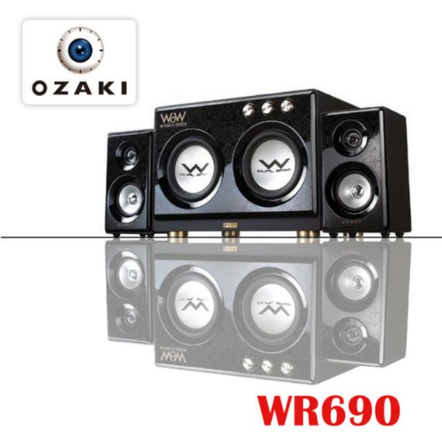 OZAKI WoW 重低音2.2雙炮機喇叭WR690 正品公司貨也黑貓貨付也可以喔
