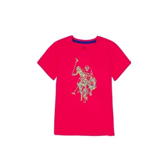 🧁愛麗MAMA代購🧁美國直送官網正品U.S. Polo Assn.女小童4-5歲桃紅色上衣