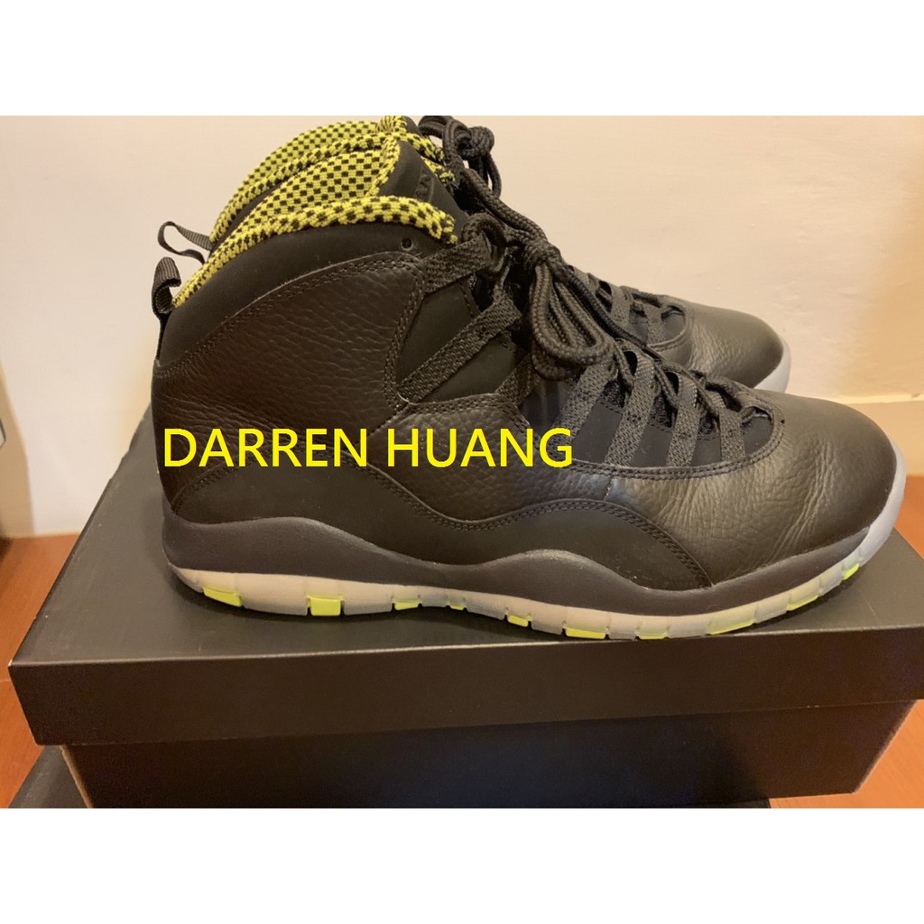 AIR JORDAN 10代 黑螢光綠/NYC US:11