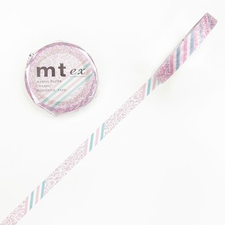mt ex 和紙膠帶 7mm / 粉紅花條紋 (MTEX1P176)