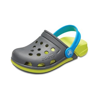 麻緹子 Crocs 卡駱馳 布希鞋 灰/藍/綠 經典款 伊萊克託三代克駱格 洞洞鞋 Kids 輕便 小鱷魚 休閒鞋 童鞋