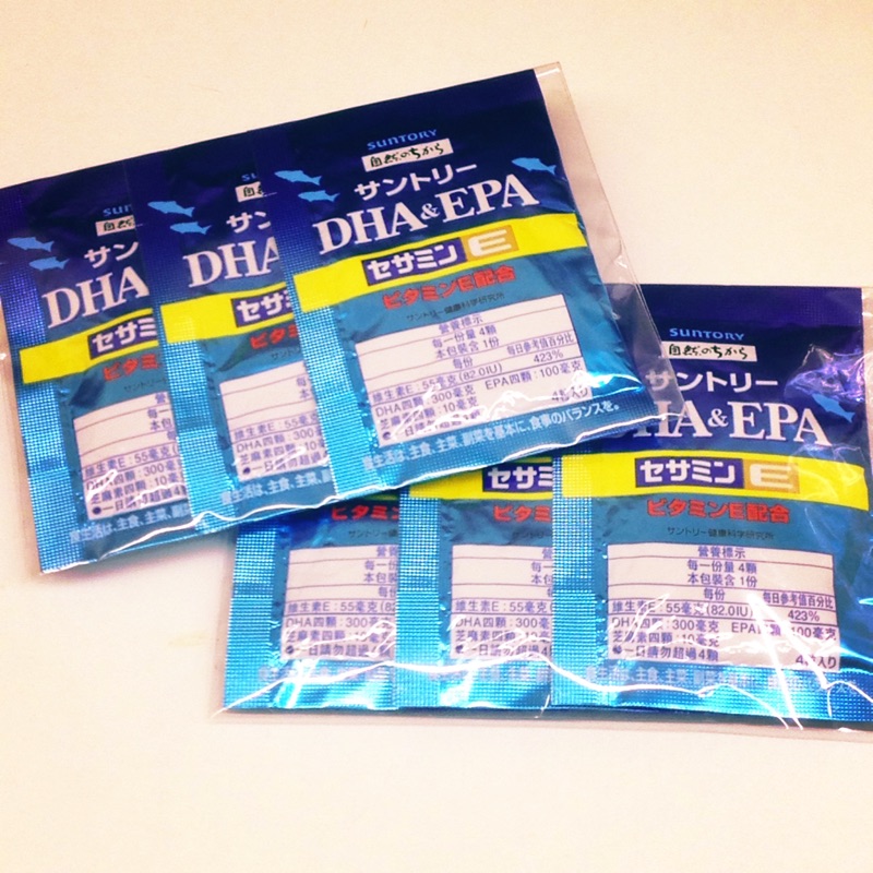 Suntory 三得利 魚油DHA&amp;EPA+芝麻明E 體驗包(4顆/包)