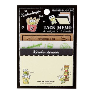 大賀屋 日本製 大眼蛙 小便條 自黏便箋 食物造型 桌立式 便利貼 便條紙 文具 三麗鷗 正版授權 L00010405