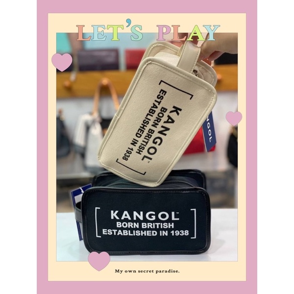 《八里坪牛仔》❎Kangol 🇬🇧🦘立體側背包/小方包/手拿包 黑/白兩色 現貨 超好搭又好用