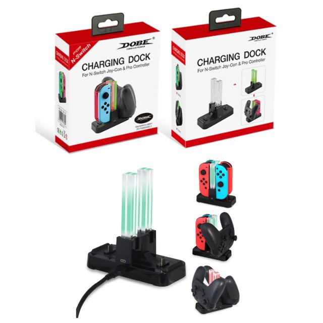里歐街機for Switch 手把座充pro手把type C充電joy Con 充電底座 蝦皮購物