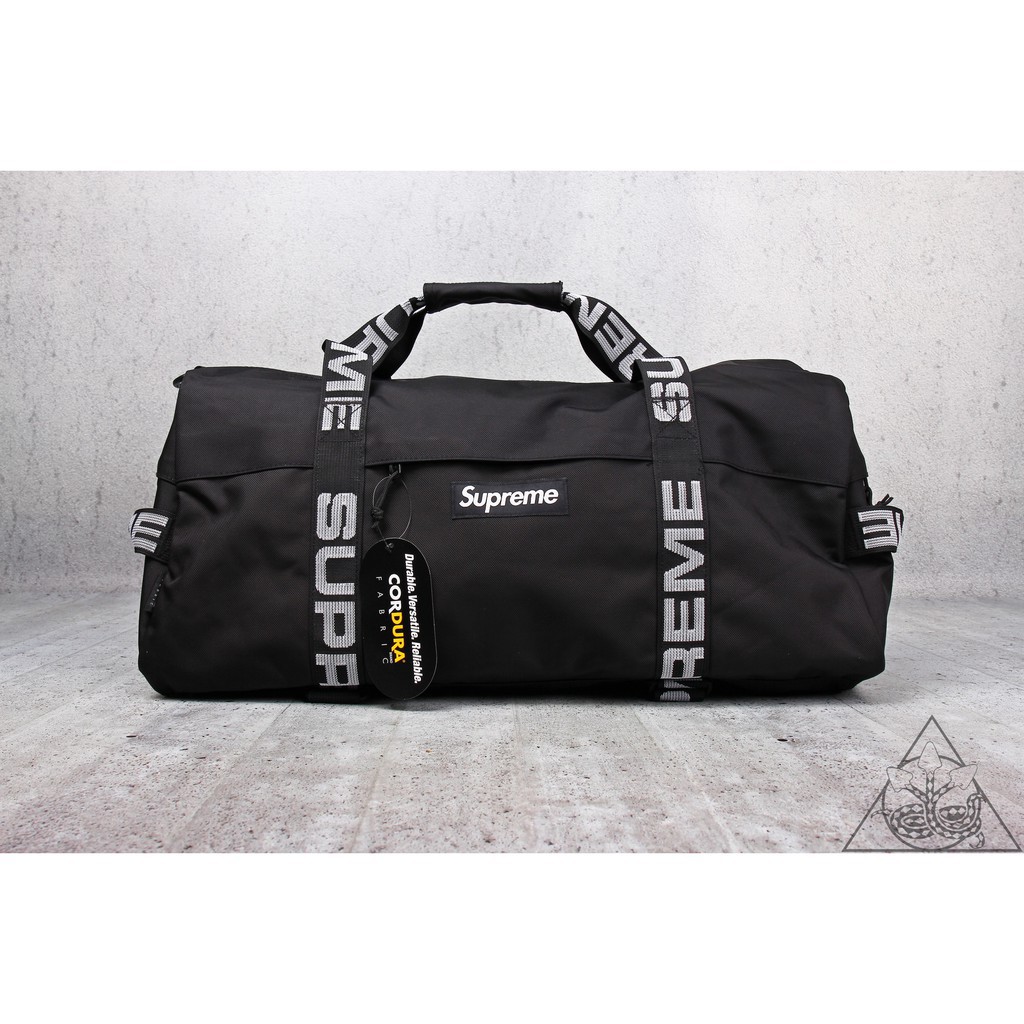 【ご予約品】 Supreme duffle black large 2018ss bag - ボストンバッグ