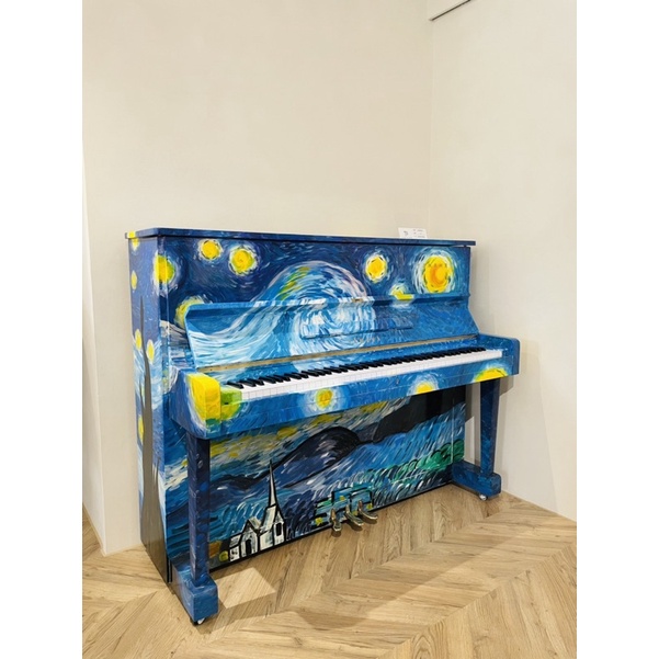 小童鋼琴 Yamaha U1 梵谷星空 二手鋼琴 林口二手鋼琴 新竹中古鋼琴