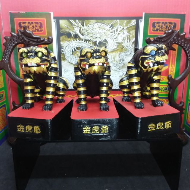 阿宏咱舖 3吋6 金虎爺虎爺虎將軍小神像財神爺媽祖王爺模型廟會仿真q版神明公仔 蝦皮購物