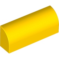 LEGO 6338029 10314 6191 黃色 1x4x1  無顆粒 弧形 曲面磚 曲面