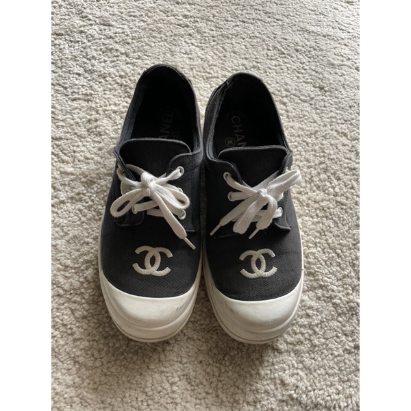 Chanel vintage 經典布鞋 38號