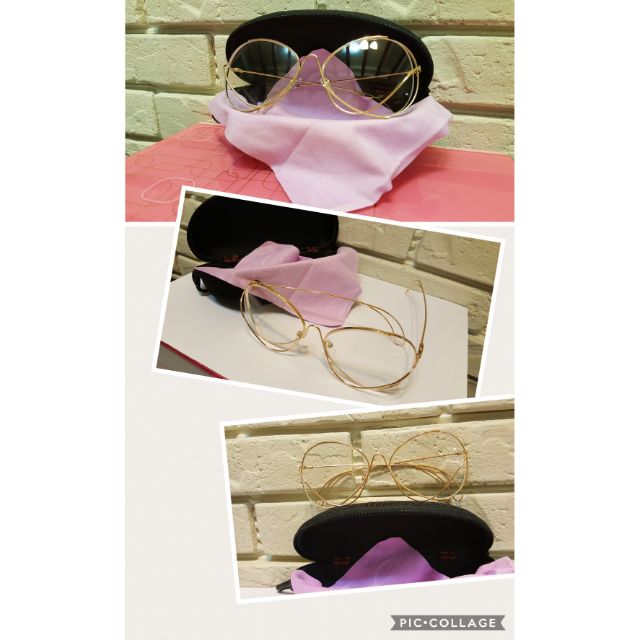 韓版韓款韓流時尚明星款式復古太陽眼鏡透明~粉~黑-含眼鏡盒高級布