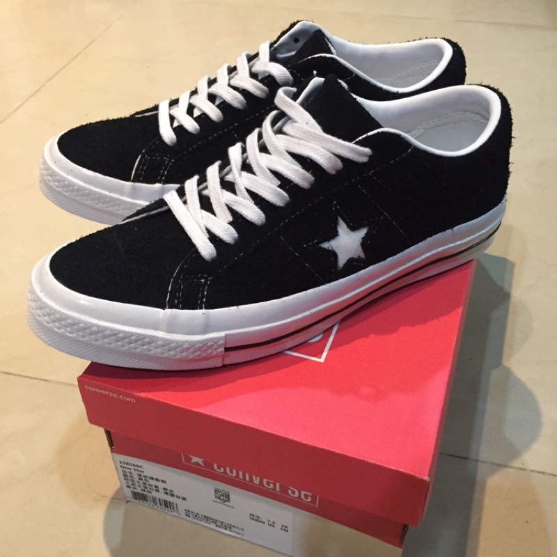 converse one star 1970 麂皮 黑白 一星