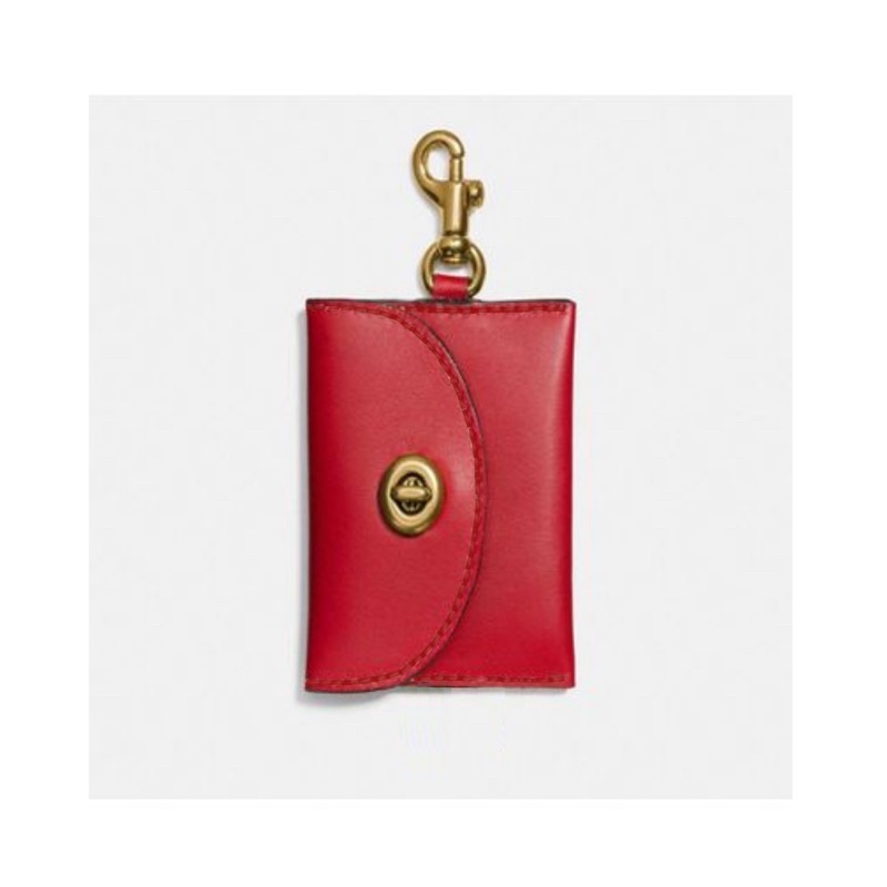 COACH : Turnlock Card Case Bag｜迷你卡包｜轉扣皮革掛包 零錢包 鑰匙扣 吊飾 小掛包