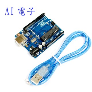 【AI電子】Arduino最新版UNO R3 開發板官方版本ATmega16U2 送USB線1條