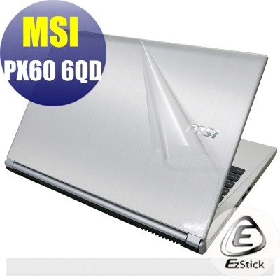 【Ezstick】MSI PX60 2QD 6QD 透氣機身保護貼(含上蓋、鍵盤週圍) DIY 包膜