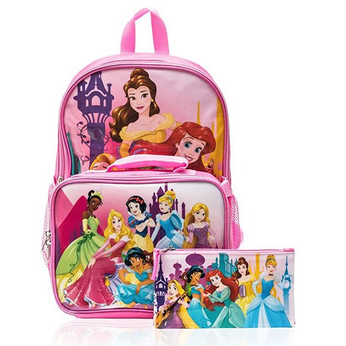 C❤️正版❤️ 美國迪士尼 貝兒公主 小美人魚 灰姑娘 長髮公主 兒童 後背包 背包 書包 餐袋 便當袋 筆帶 包包