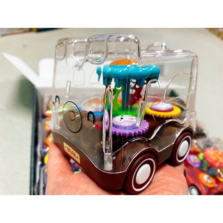 《翔翼玩具》慣性透明巴士齒輪車 透明慣性齒輪公共汽車 戰車 火車 高鐵 校車 玩具車13-5719（直139/250）