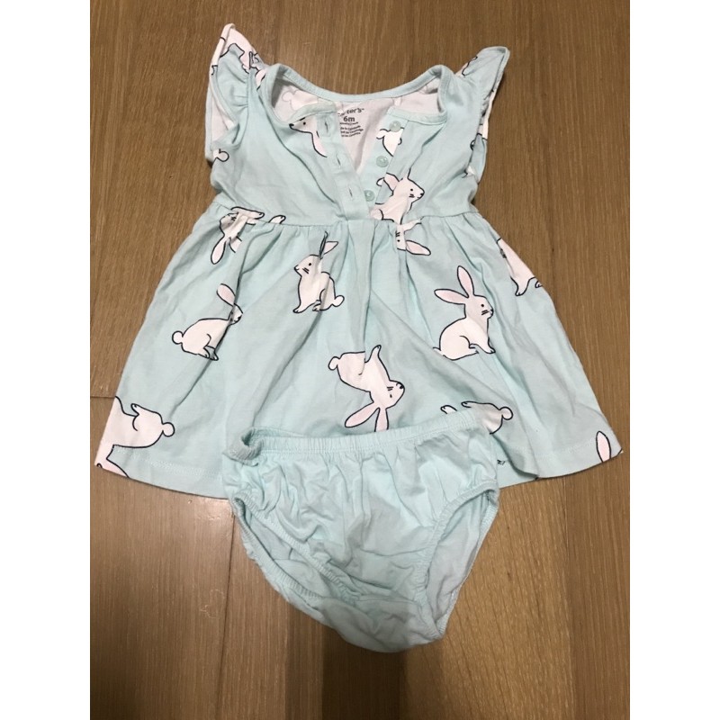 近新 卡特 Carter’s  可愛 兔兔 洋裝+小褲褲 尺寸6m