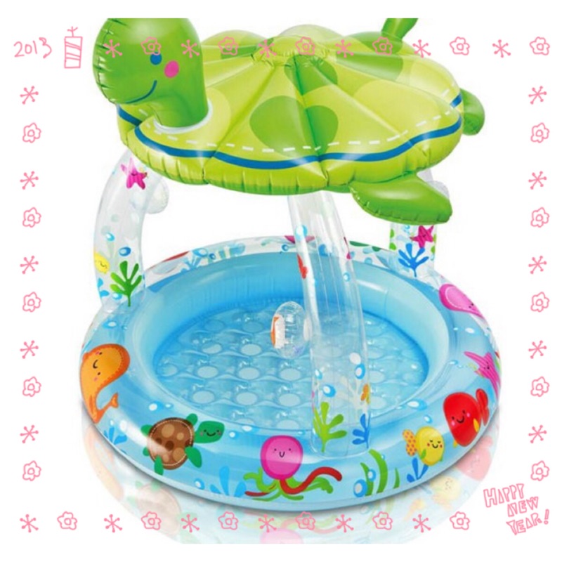 🔥烏龜有蓋游泳嬰兒游泳池