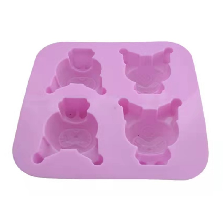 4連庫洛米惡魔貓蛋糕模具 DIY手工皂缽仔糕冰格烘焙矽膠模具