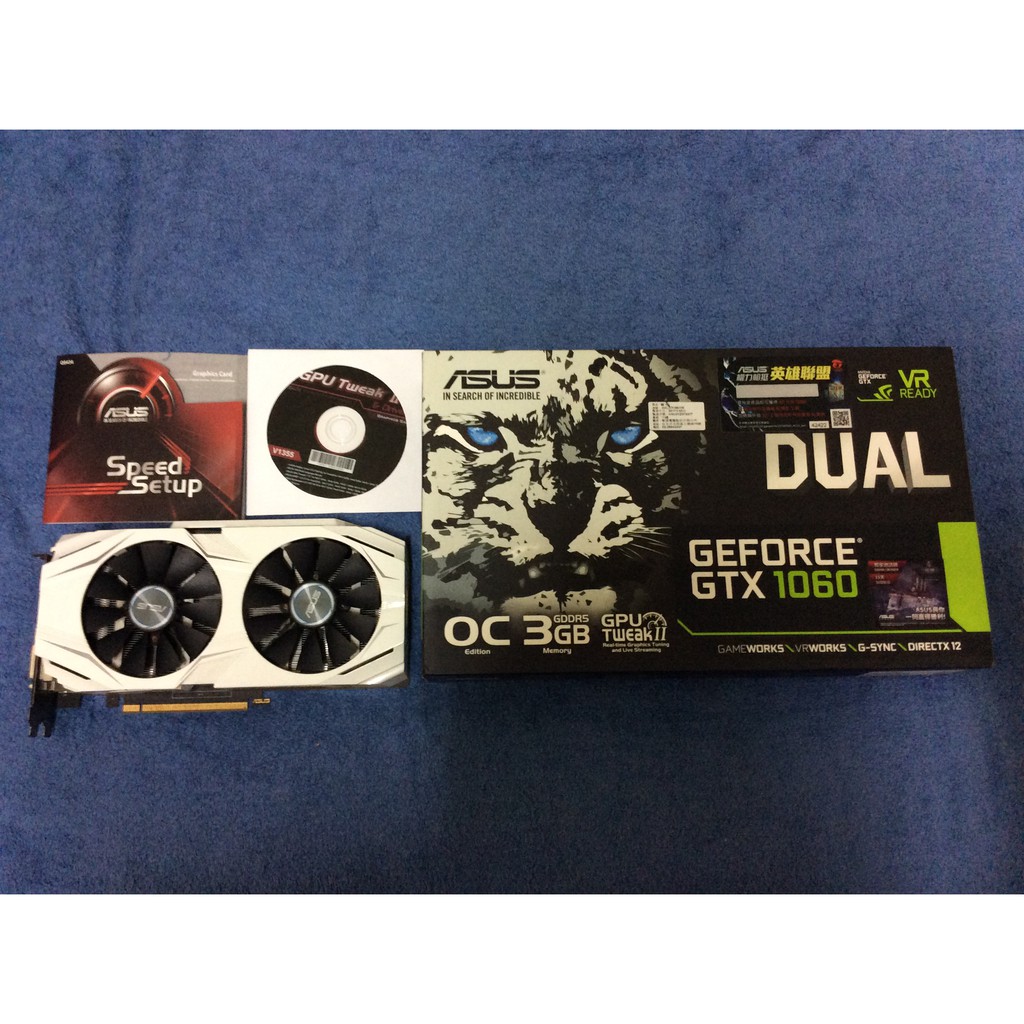2手 ASUS GeForce® GTX 1060  電競版雪原豹 DUAL-GTX1060-O3G