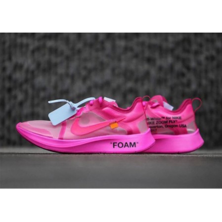 nike off white zoom fly pink