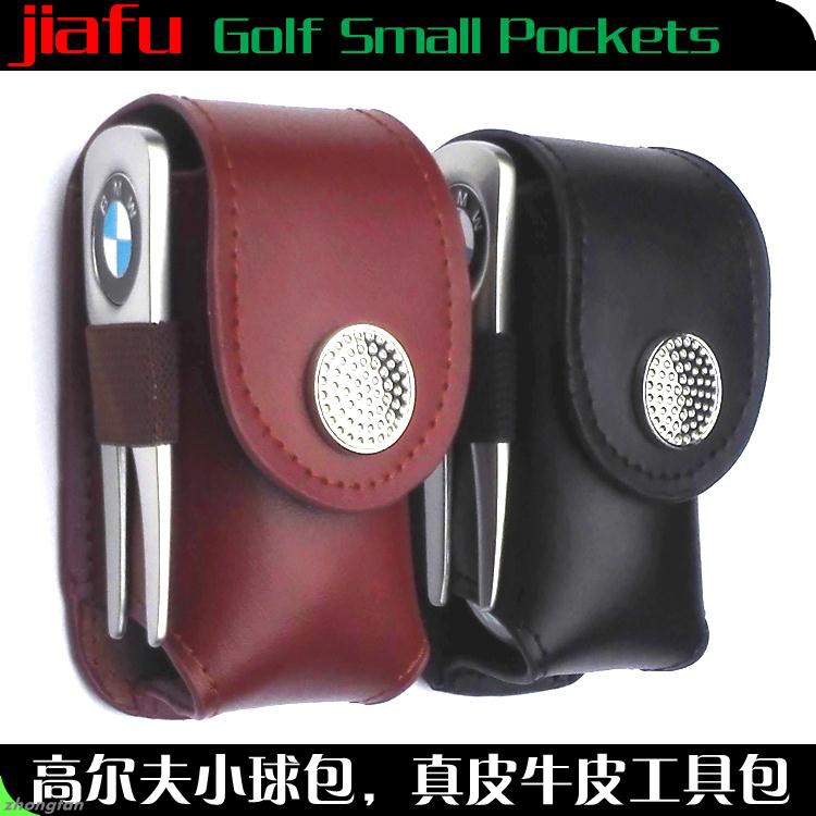 創盛高爾夫球小腰包真皮牛皮小球包球袋能裝球tee果嶺叉mark等工具包 蝦皮購物