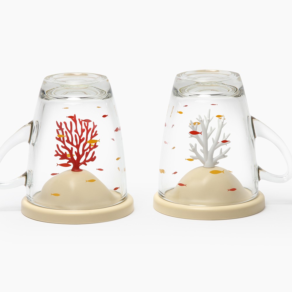 【QUALY】珊瑚杯-共2色《屋外生活》玻璃杯 水杯 送禮推薦 禮物