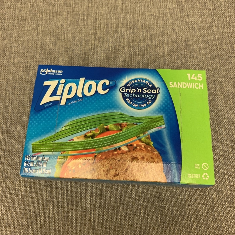 Ziploc 雙層夾鏈袋 冷凍保鮮袋 可封式三明治保鮮袋 夾鏈袋 145個/盒
