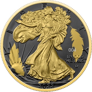 預購 (價格3500) - 2022美國-鷹揚-金環版-1盎司銀幣