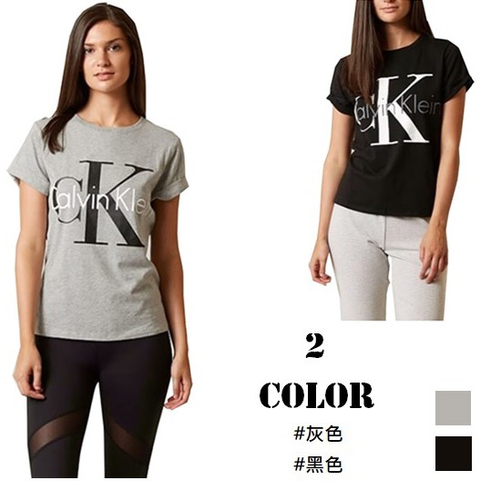 Calvin Klein 女生圓領上衣/短版T恤 反摺袖口 百搭款/Logo T/短袖T恤/凱文克萊CK-Q5557